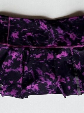 Lululemon Pace Rival Skirt Skort Breezie Regal Plum Black Tennis Women's